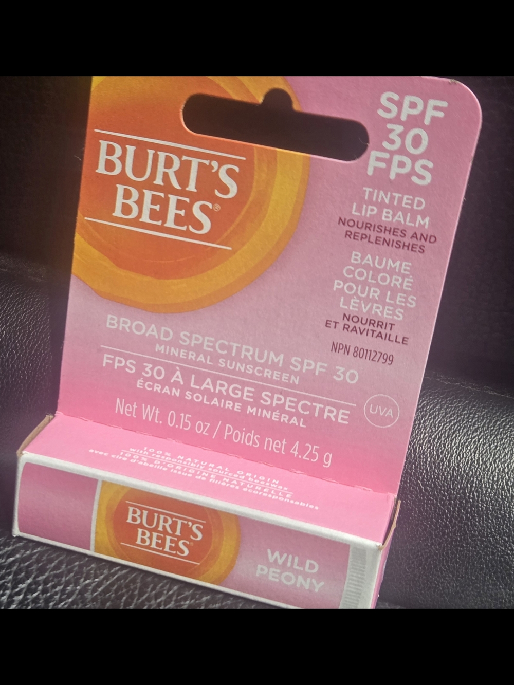 Burt's Bees Tinted Lip Balm - Wild Peony (Pink)